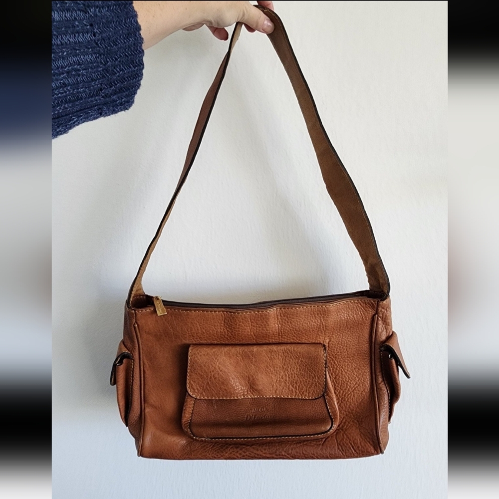 Women's D’Luciano Moda Mexico Brown Genuine Leather Shoulder Bag Purse